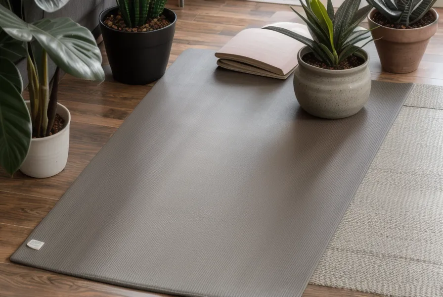Bloques y mat de yoga junto a una ventana en un día gris de Lima, parte de la práctica diaria dentro del instructorado de yoga.