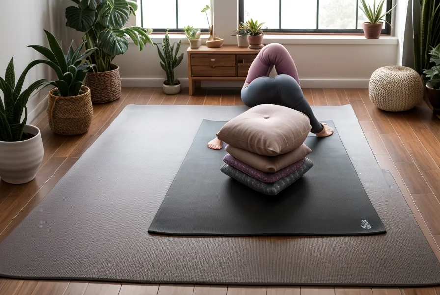 Bloques de corcho de yoga junto a diccionarios de traducción, dos herramientas de precisión para estudiar la alineación de las asanas.
