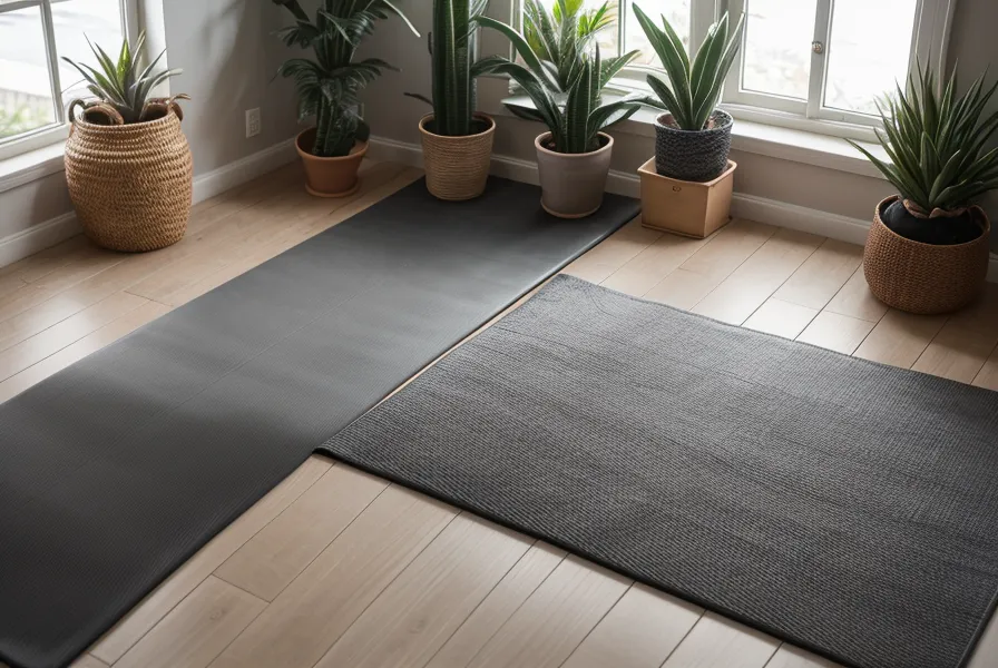 Mujer adulta practicando yoga en casa, dentro de un instructorado de yoga online que busca mejorar la técnica personal y el bienestar freelance.