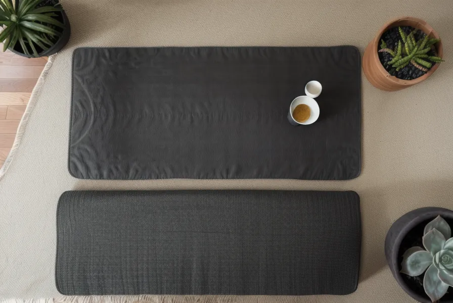 Libros de yoga y glosarios de traducción sobre un cojín de meditación, símbolo del bienestar freelance