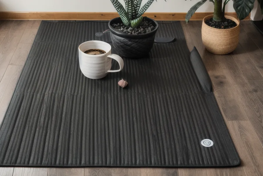 Cuaderno con apuntes para un instructorado de yoga online y una taza de té sobre el escritorio de trabajo.