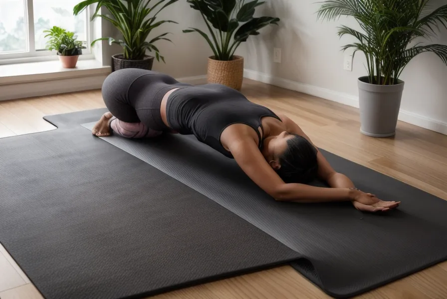 Rincón tranquilo con una vela encendida y una planta junto al mat, el espacio de práctica de un instructorado de yoga online.