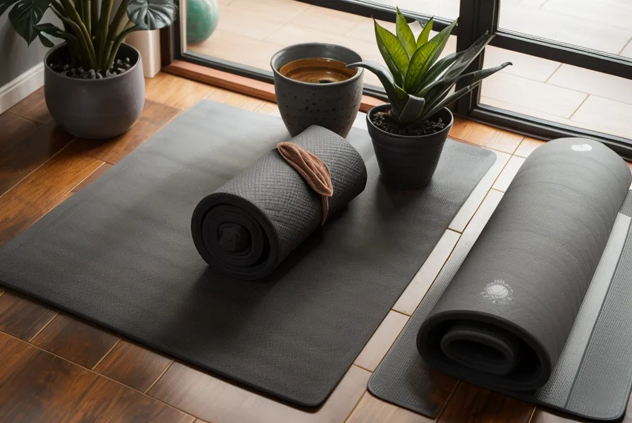 Svadhyaya y autoconocimiento en mi formación de yoga online: mat junto al escritorio de traducción en Miraflores