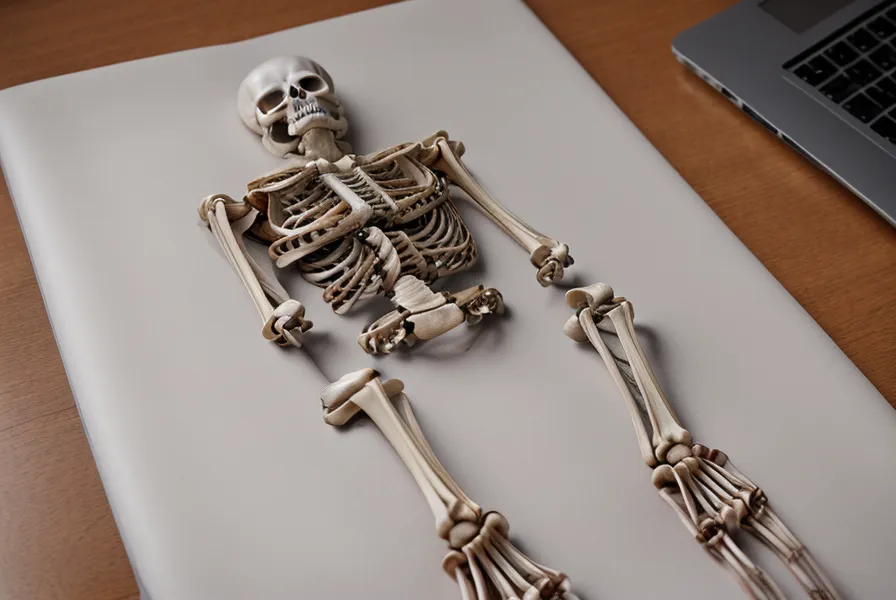 Anatomical sketches and a laptop showing a yoga certification course.