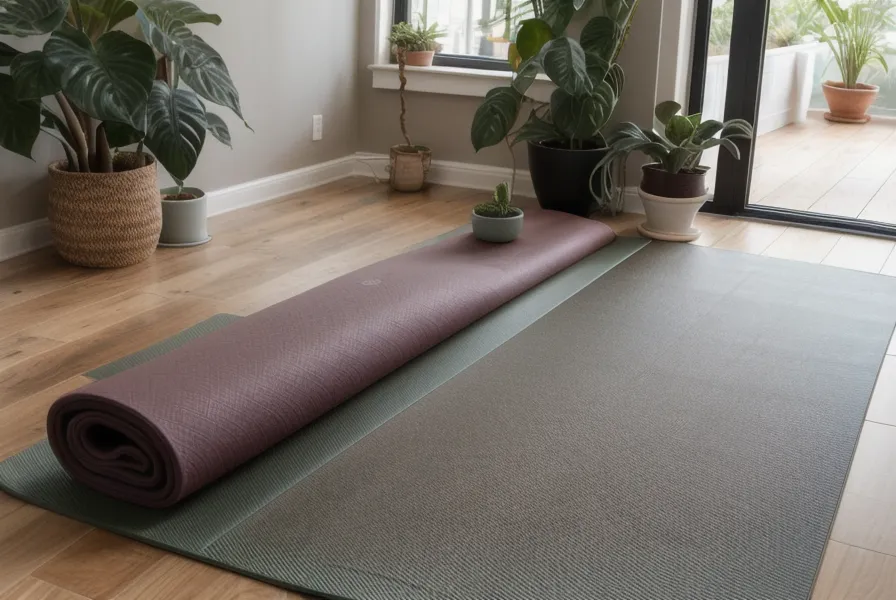 Gato sobre un bloque de yoga en un departamento de Lima, pausa dentro de la práctica diaria