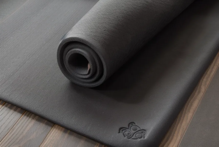 Esterilla de yoga en casa con bloque de apoyo para trabajar la flexibilidad segura y pata de gato asomando en el encuadre