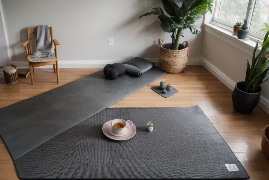 Bloque de yoga junto a un diccionario de traducción, entre la formación de yoga y el trabajo freelance en casa