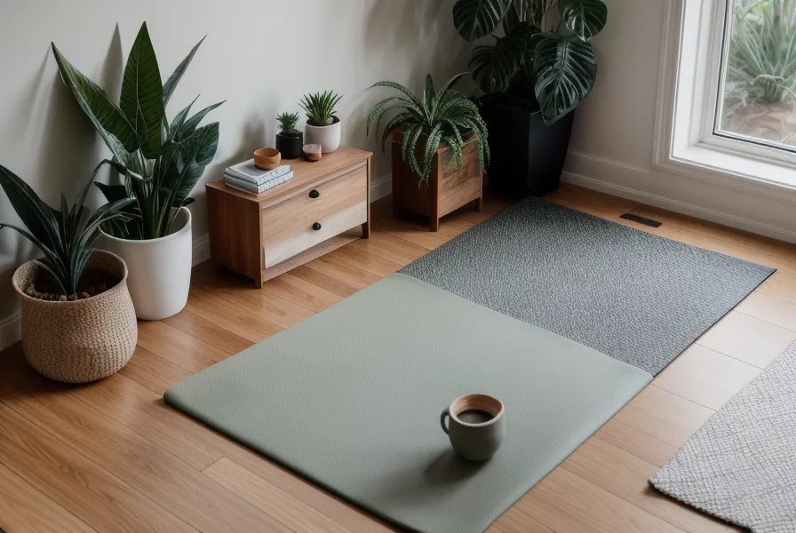 Salida laboral como instructor de yoga para niños: esterilla y libreta de traducción compartiendo espacio en una rutina profesional