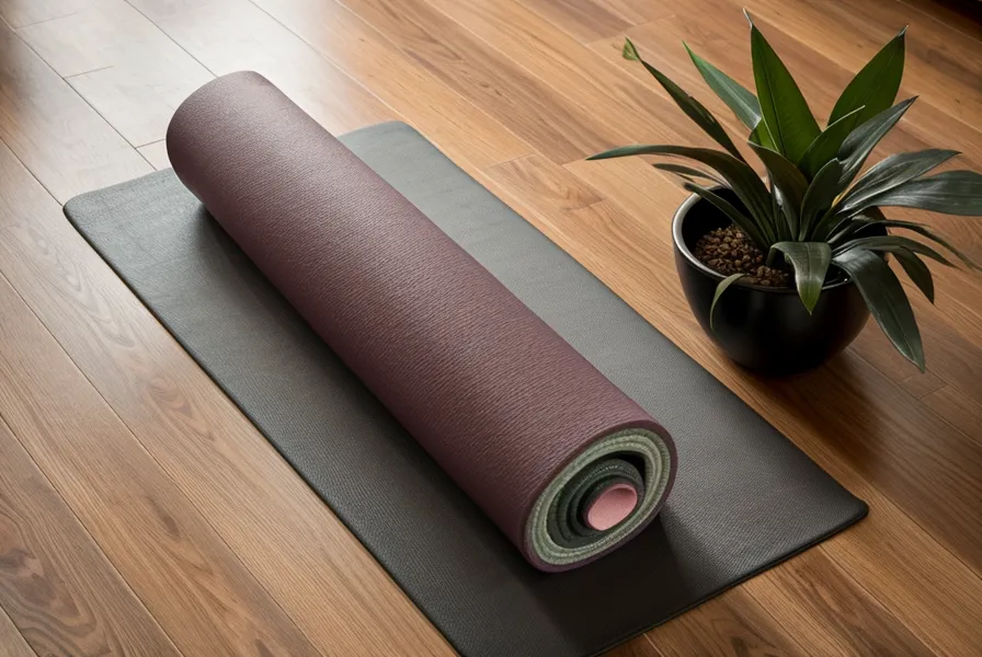 Yoga infantil y formación online: esterilla junto a libros de referencia de traducción en luz de mañana