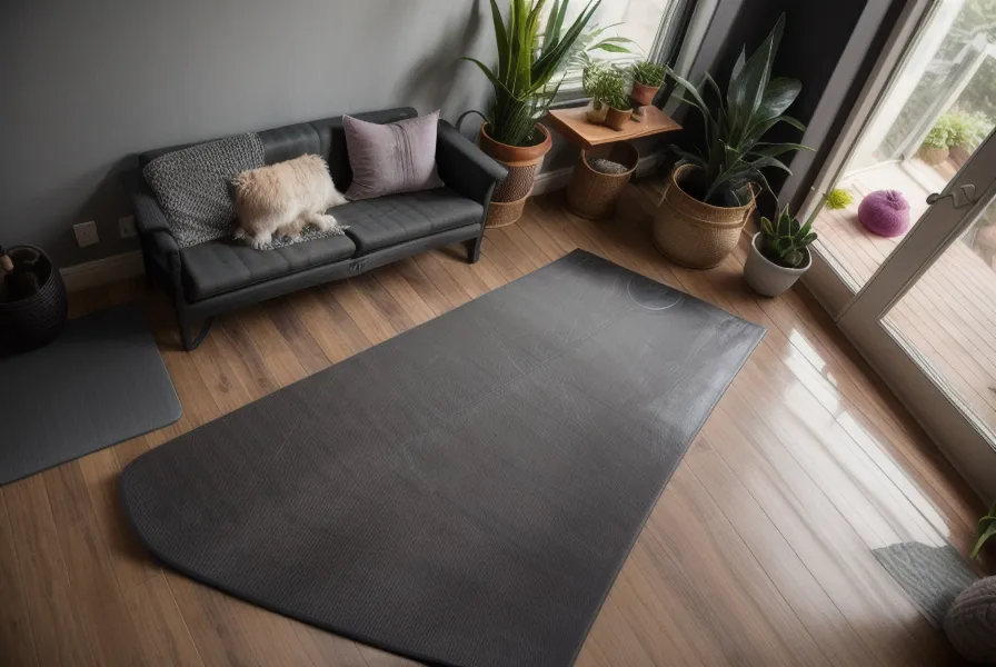 Gato descansando sobre el mat de yoga junto a los apuntes del módulo de instructorado