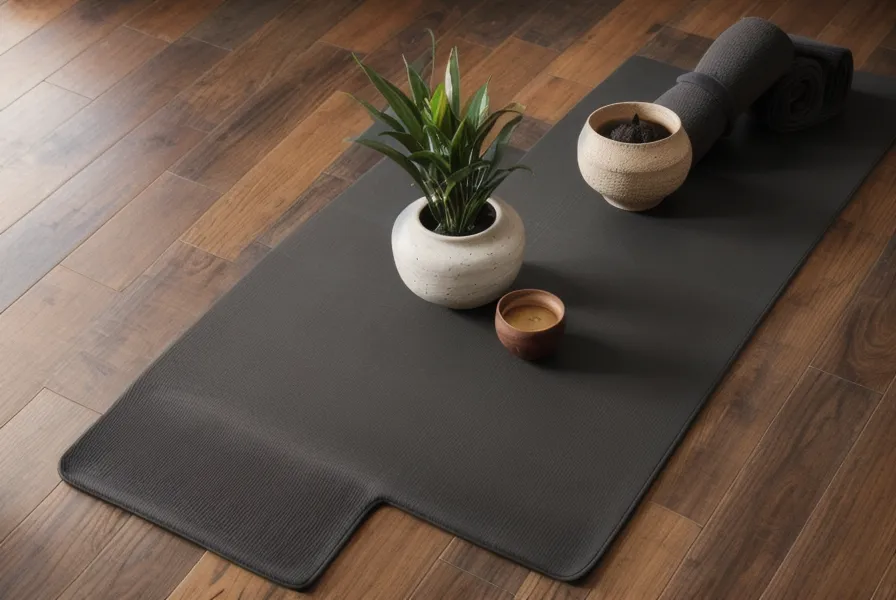 Textura de un mat de yoga negro, el mismo que uso en mi rutina de yoga para traductores con dolor de cuello.