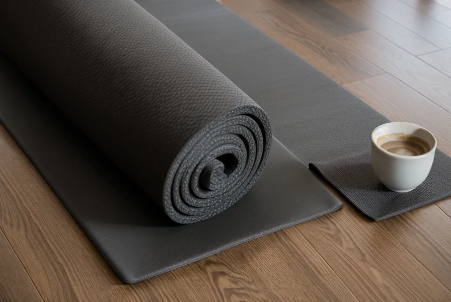 Bloques de yoga junto a documentos de trabajo sobre el escritorio, parte de una rutina de salud espinal para el teletrabajo